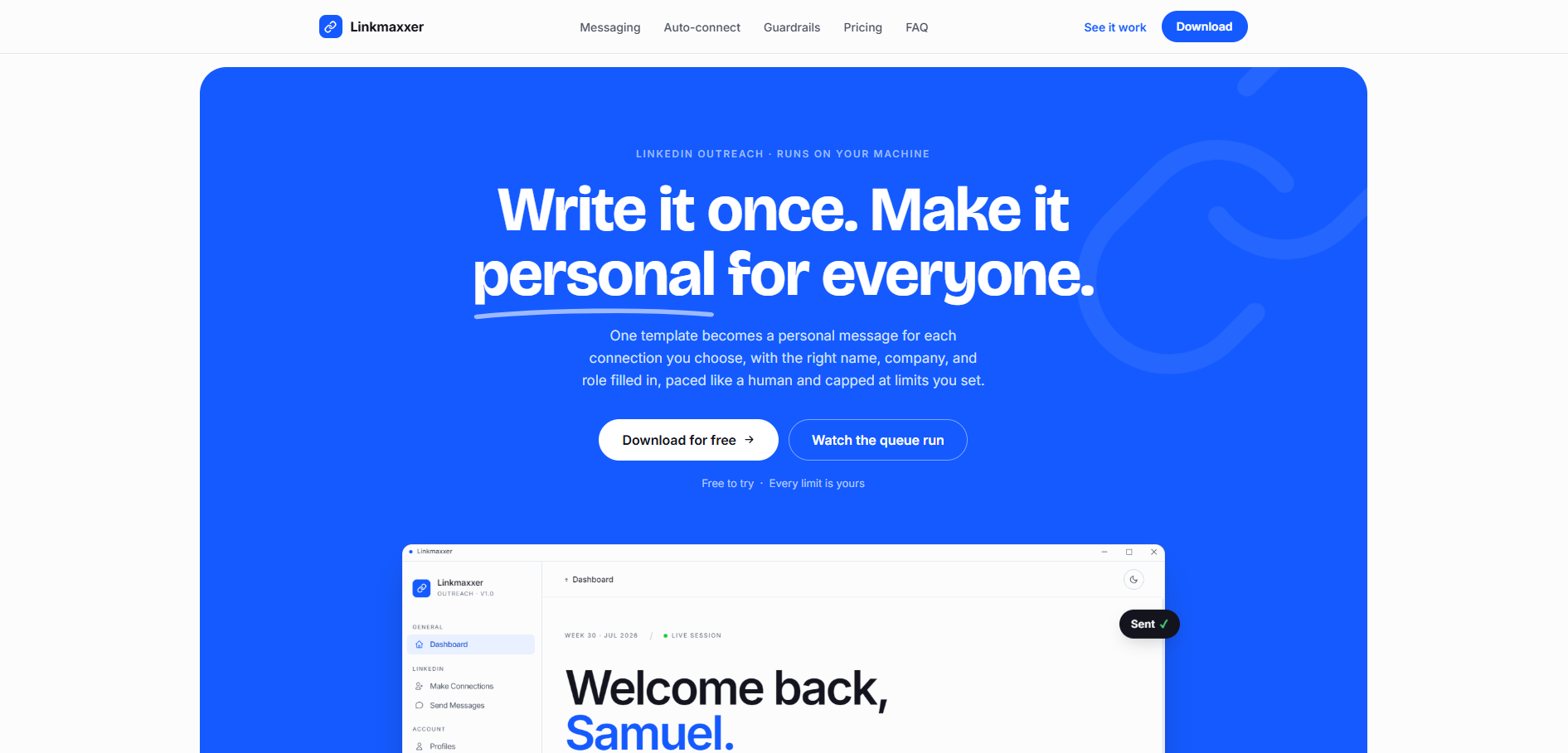 Linkmaxxer website